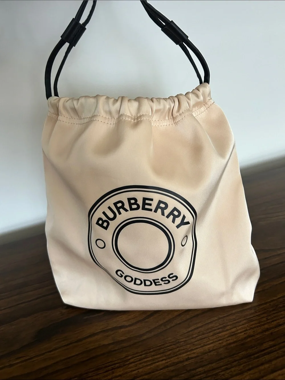 Title:✨ NWOT Burberry Goddess Satin Drawstring Travel Pouch Cosmetic Bag